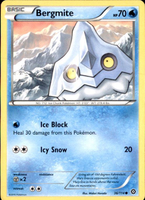 Bergmite Common XY – Steam Siege 36/114 NM Midori Harada 2016