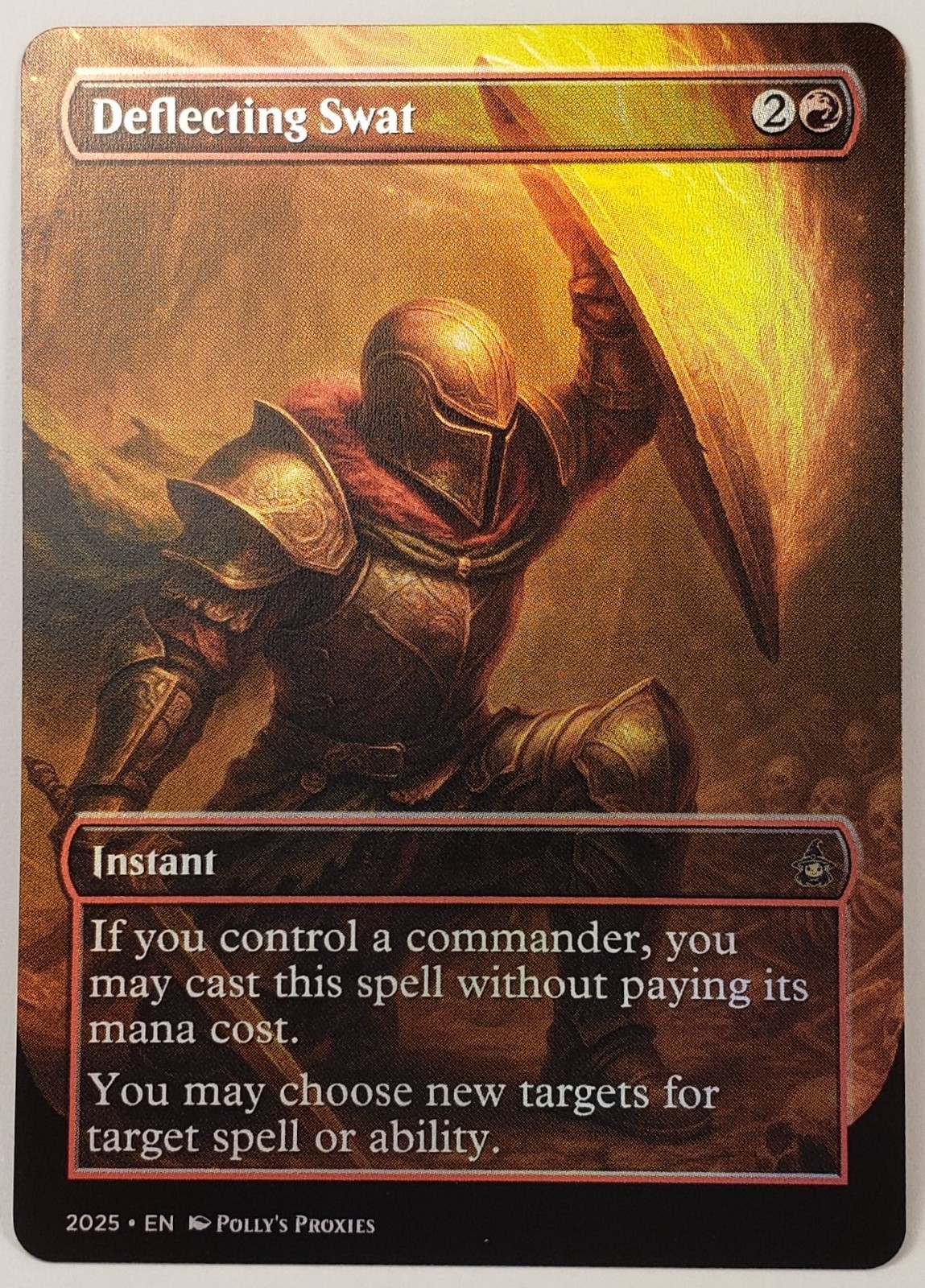 Deflecting Swat FOIL Proxy Playtest Card with Custom Fantasy Art