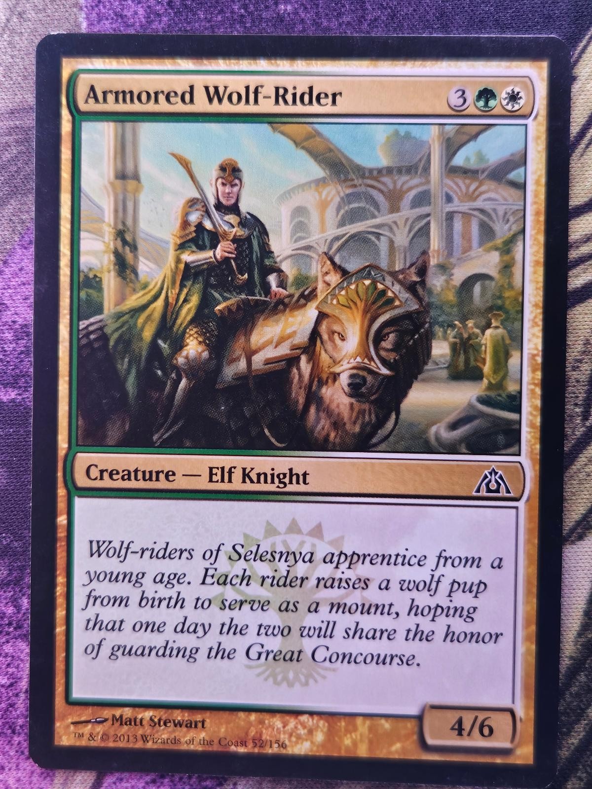 Armored Wolf-Rider 52 Common Dragon’s Maze Magic: The Gathering MP