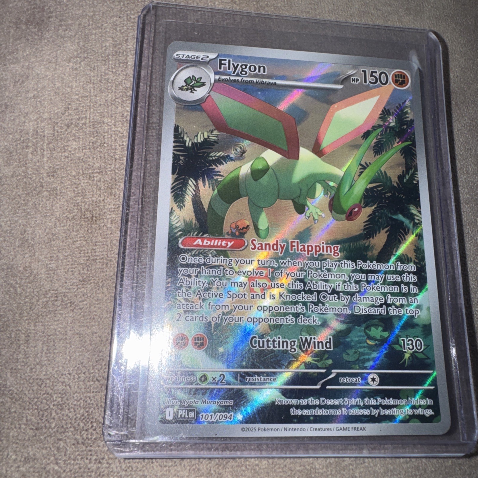 Flygon 101/094 Me02: Phantasmal Flames Holo Illustration Rare