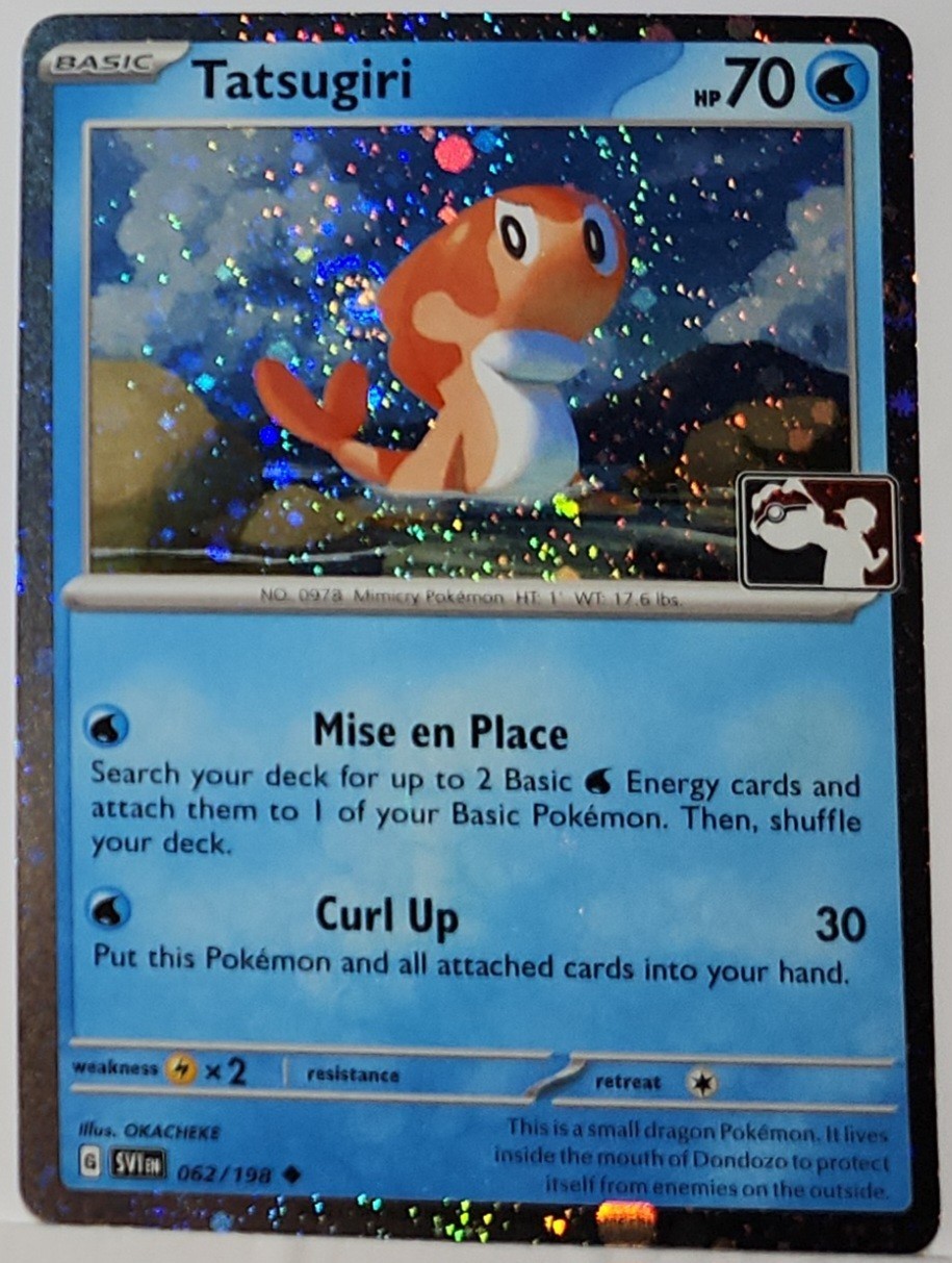 Fart Swirl 🌀 Tatsugiri 062/198 Cosmos Holo Bleed Error Rare Pokémon TCG Stamped