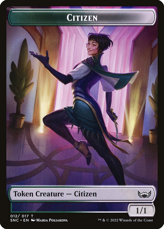 Citizen Token (012) Streets of New Capenna x4 4x SNC MTG Playset Magic