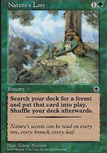 MTG Nature’s Lore, Portal, Damaged, English