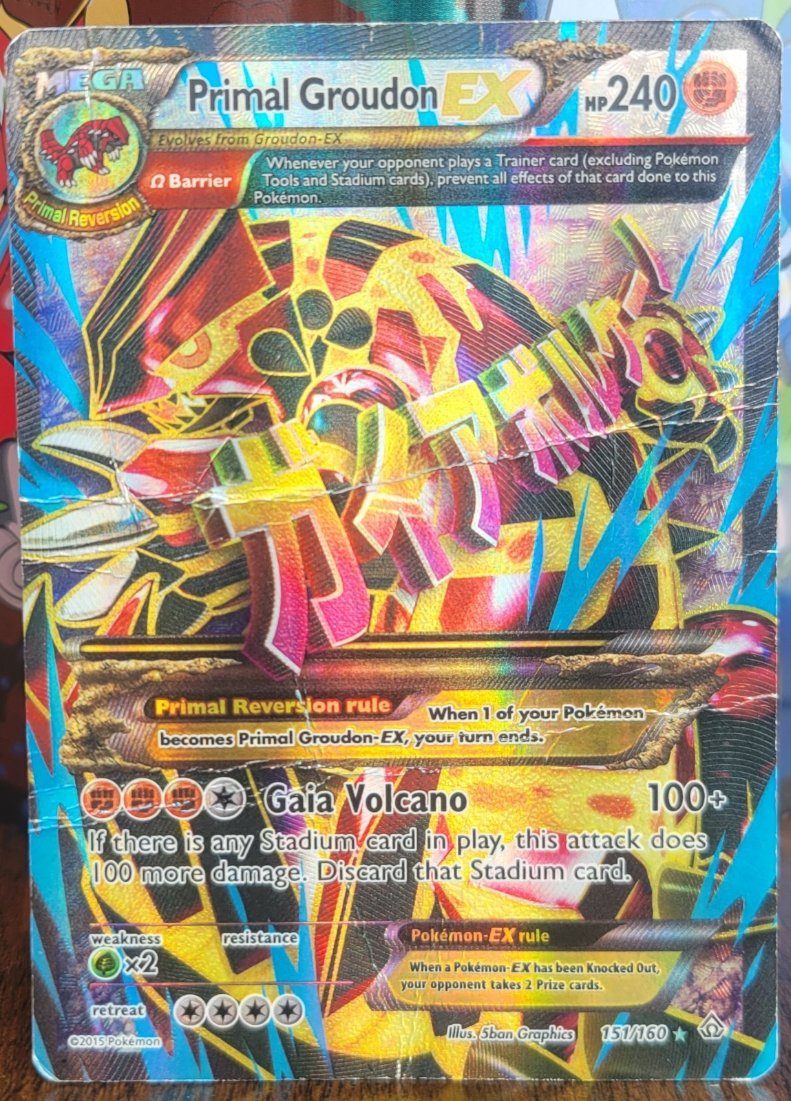 Primal Groudon EX (Omega – 151 Full Art) 151/160 XY – Primal Clash Holo