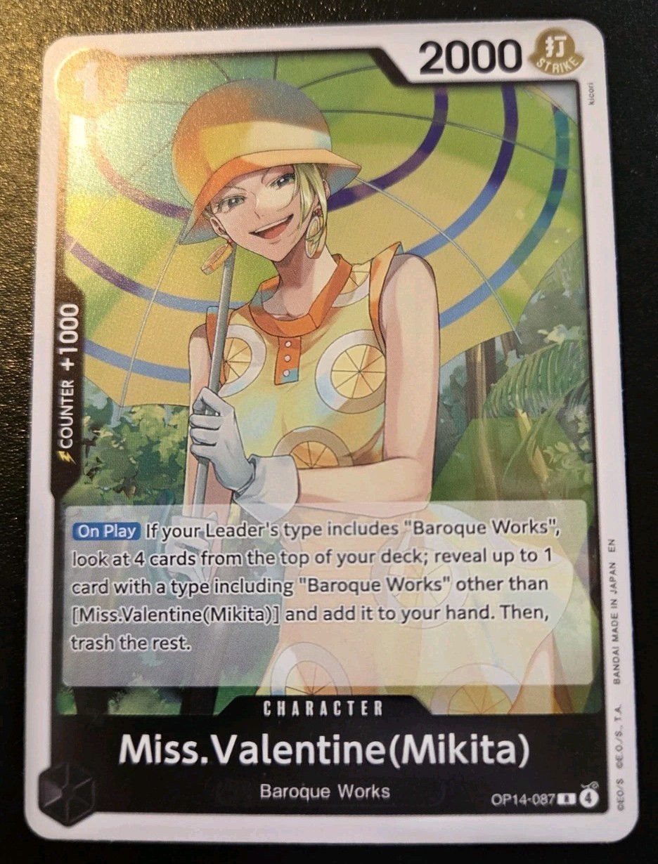 Miss.Valentine(Mikita) OP14-087 Foil Rare The Azure Sea’s Seven One Piece