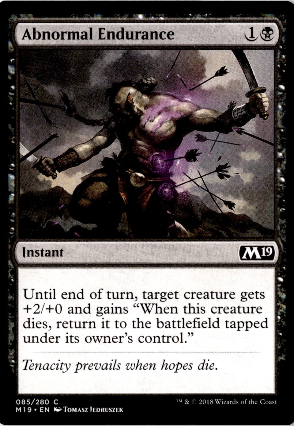 Abnormal Endurance 85 Common Core Set 2019 Magic: The Gathering Lightly Played