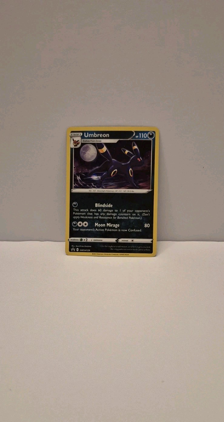 Umbreon Holo Rare Black Star Promo #SWSH129 Pokemon Sword & Shield