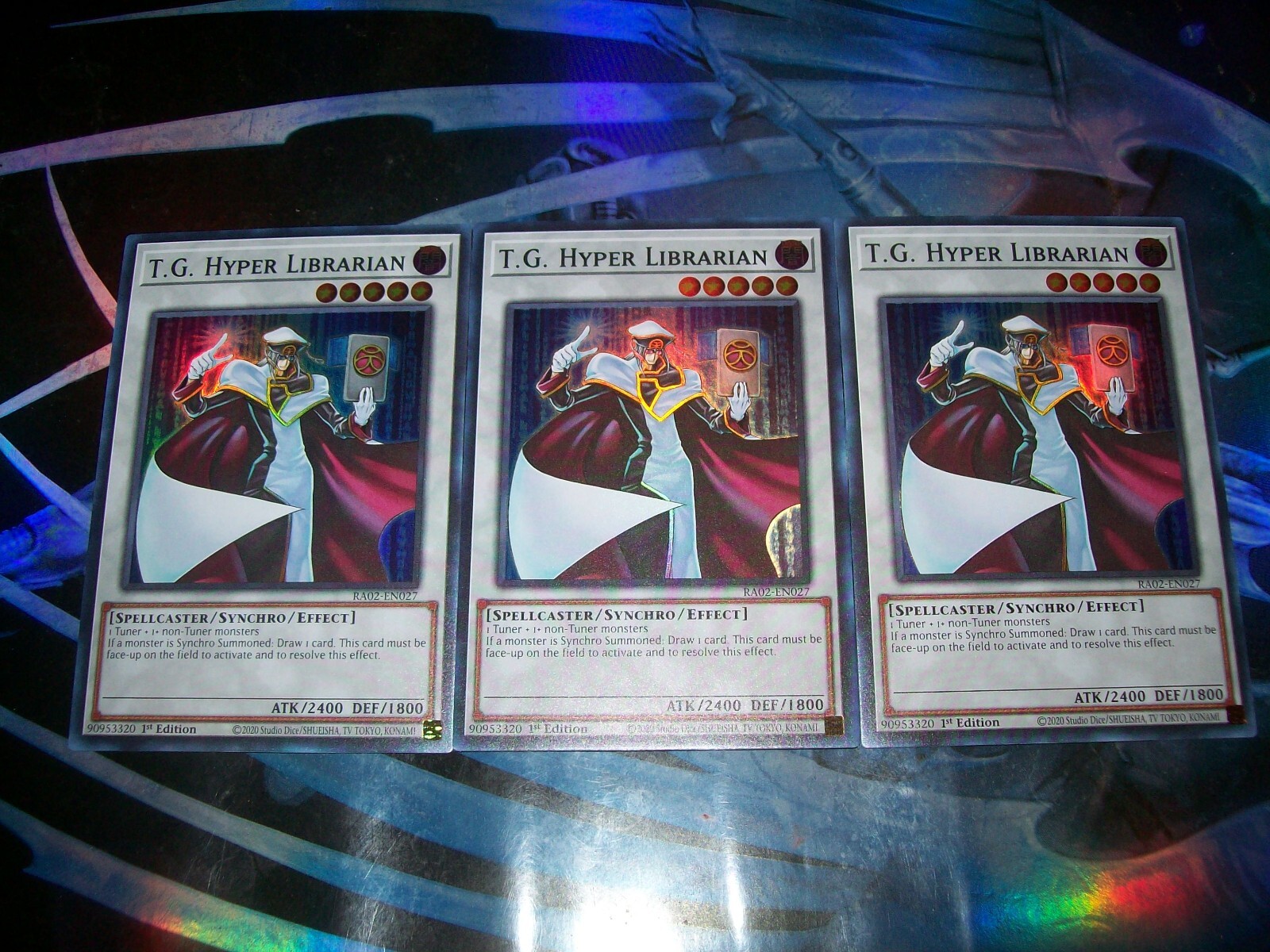 3x T.G. Hyper Librarian 1st Edition Super Rare RA02-EN027 Yu-Gi-Oh!