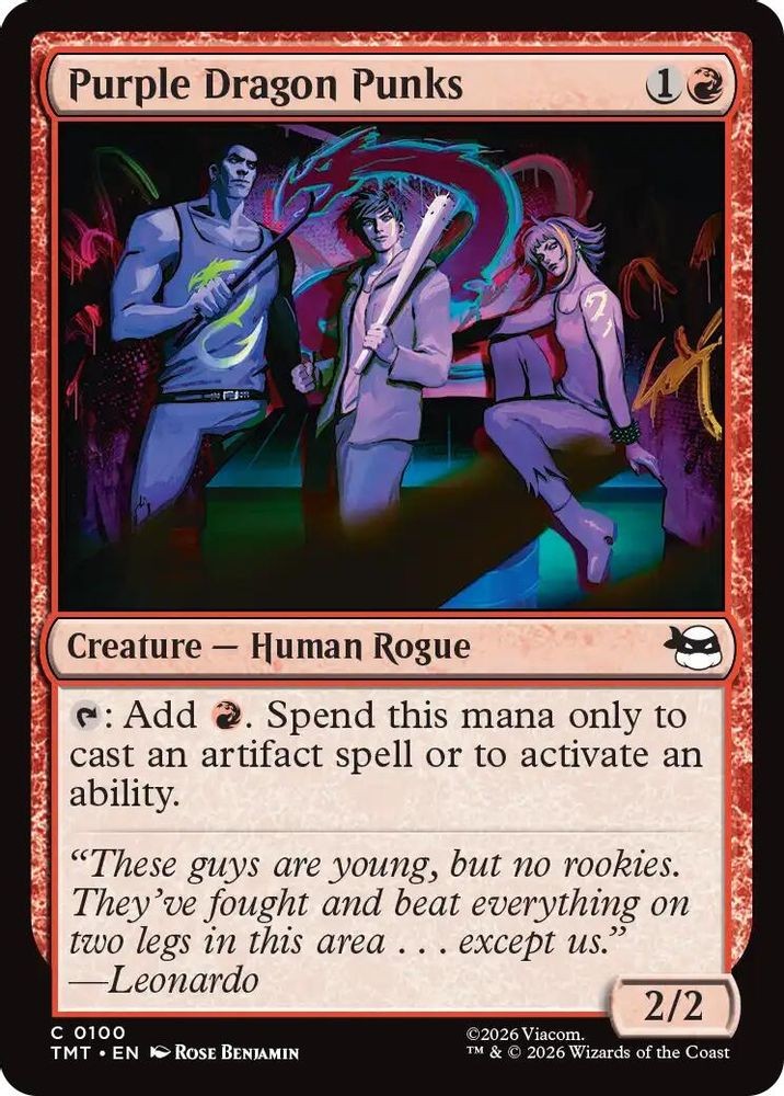 2026 Magic: The Gathering: TMT – Purple Dragon Punks (#100, C, Near Mint)