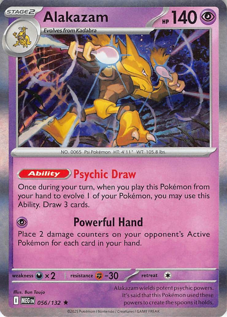 Alakazam 056/132 Mega Evolution Holofoil