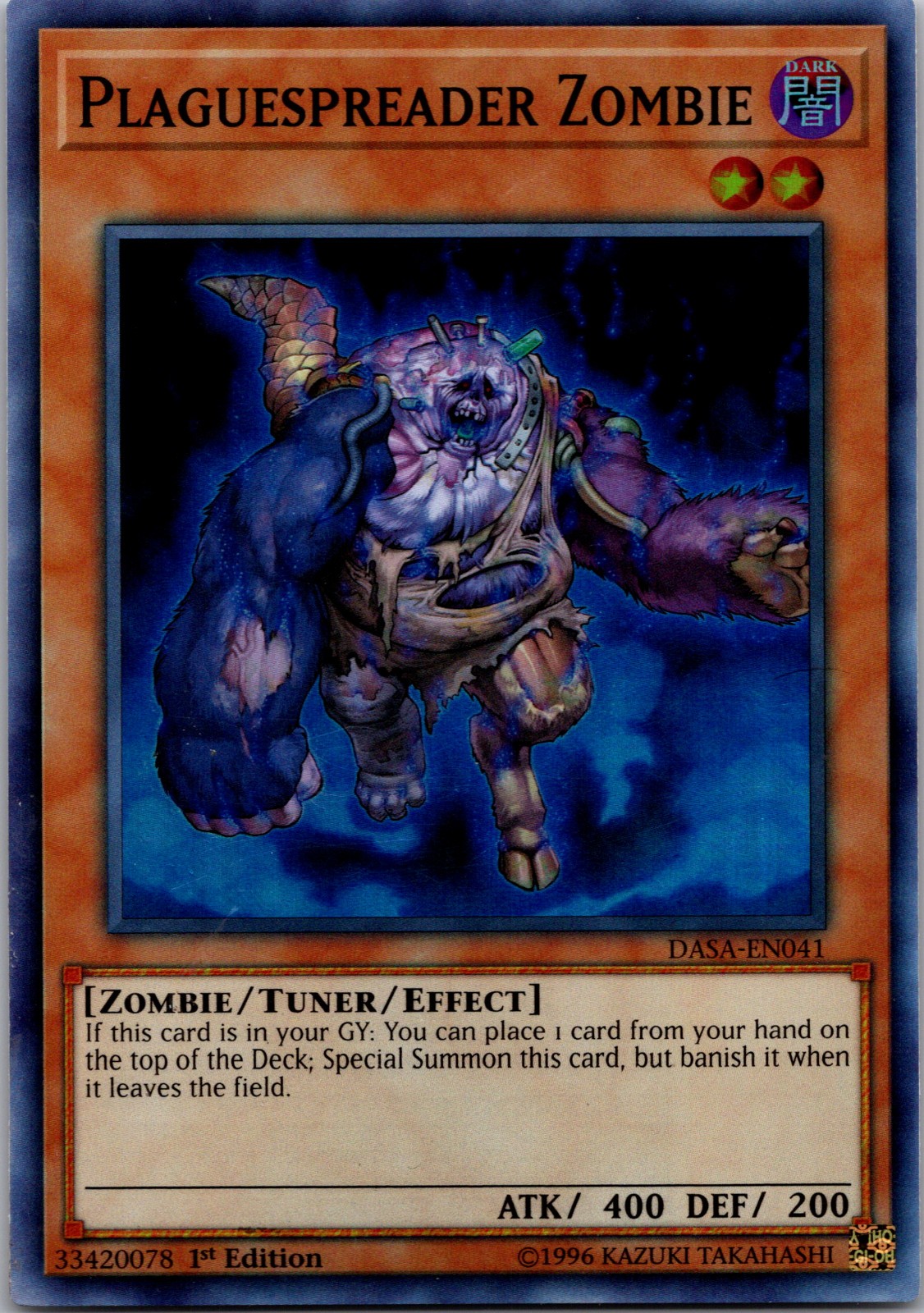 Plaguespreader Zombie DASA-EN041 Dark Saviors 1st Edition