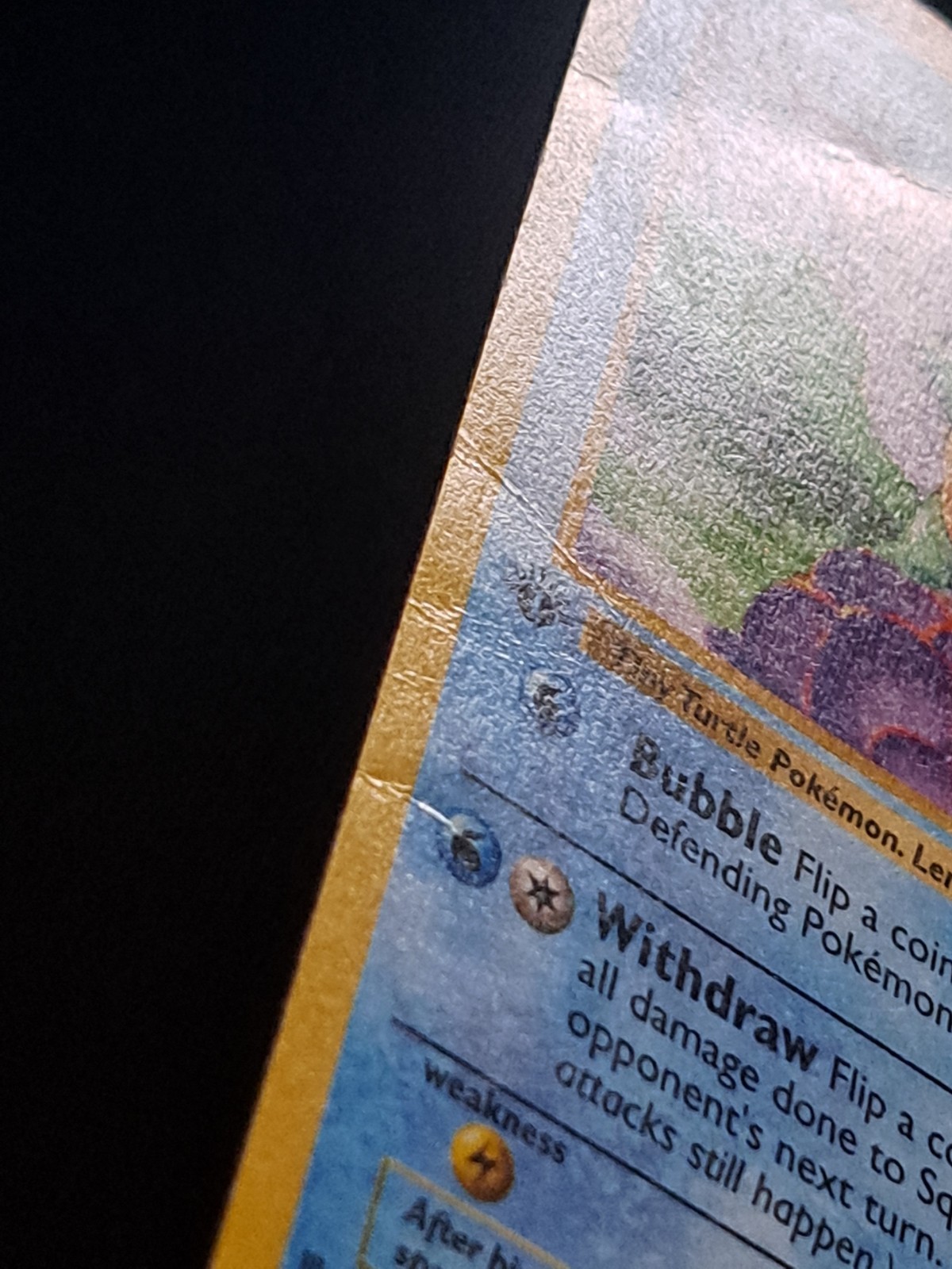 1st Edition Shadowless Base Set Squirtle HP 3d Stamp