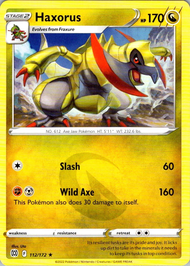 Haxorus Rare SWSH09: Brilliant Stars 112/172 NM Eske Yoshinob