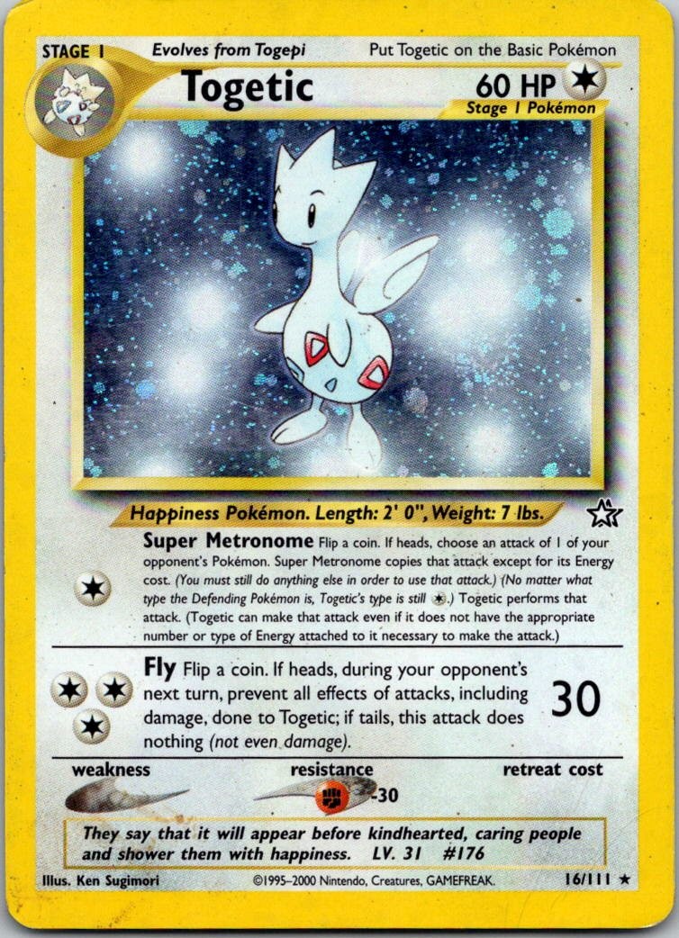 Togetic Unlimited Holo Holo Rare Neo Genesis 016/111 MP