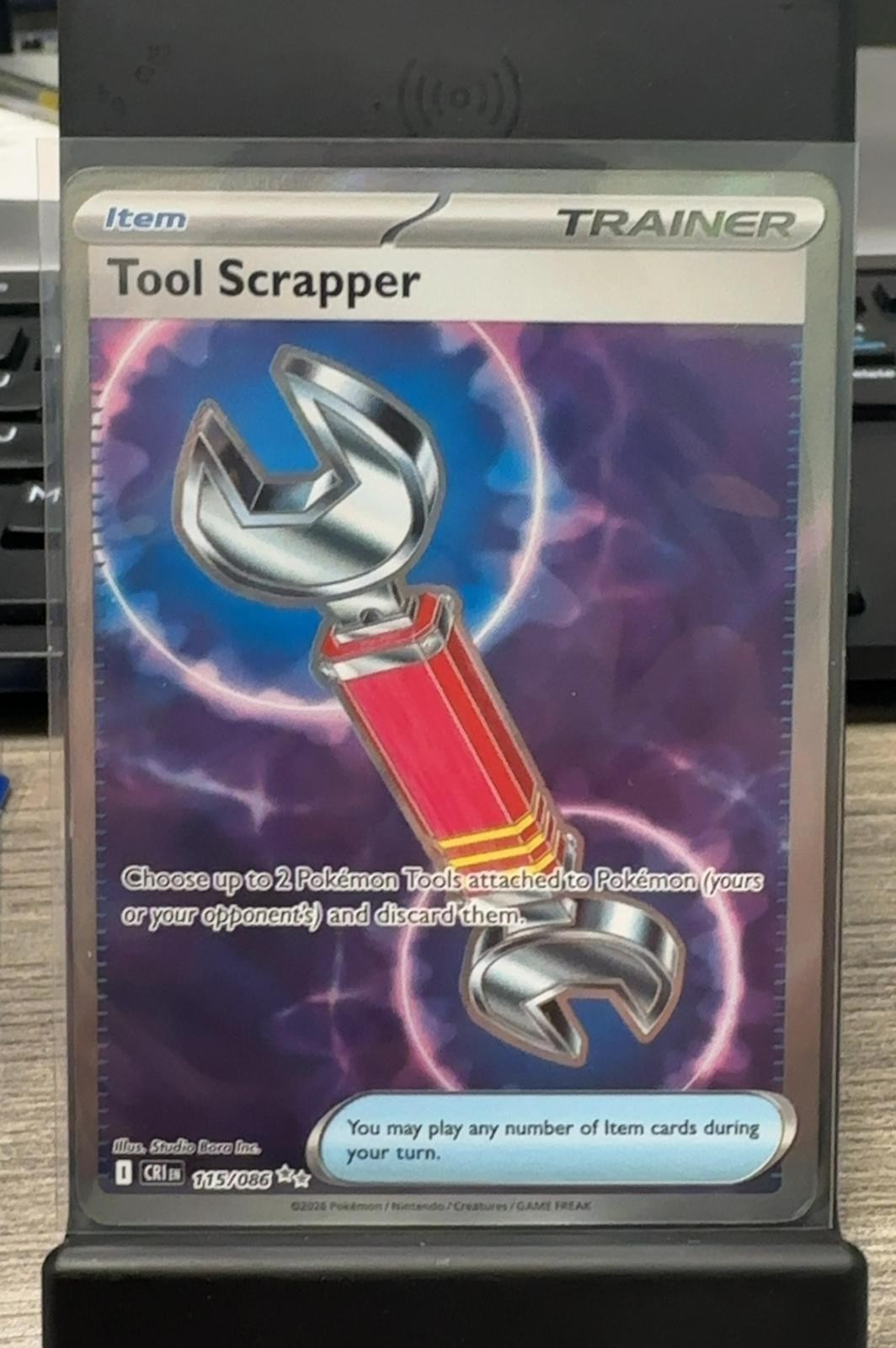 TOOL SCRAPPER 115/086 CHAOS RISING HOLO ULTRA RARE NM