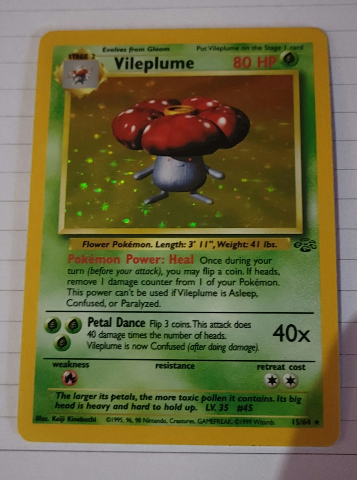 Vileplume 15/64 Jungle Holo Unlimited