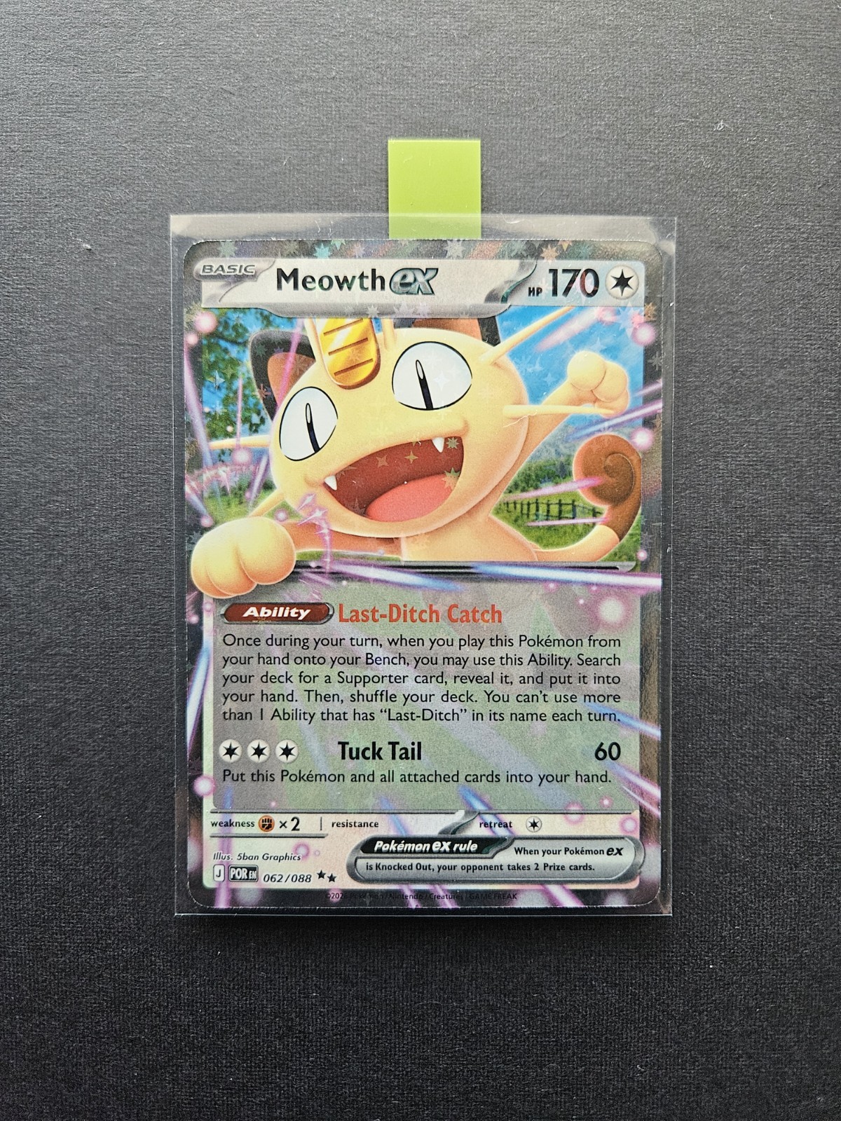 Meowth EX 062/088 ME03: Perfect Order Pokemon TCG Double Rare NM Holo
