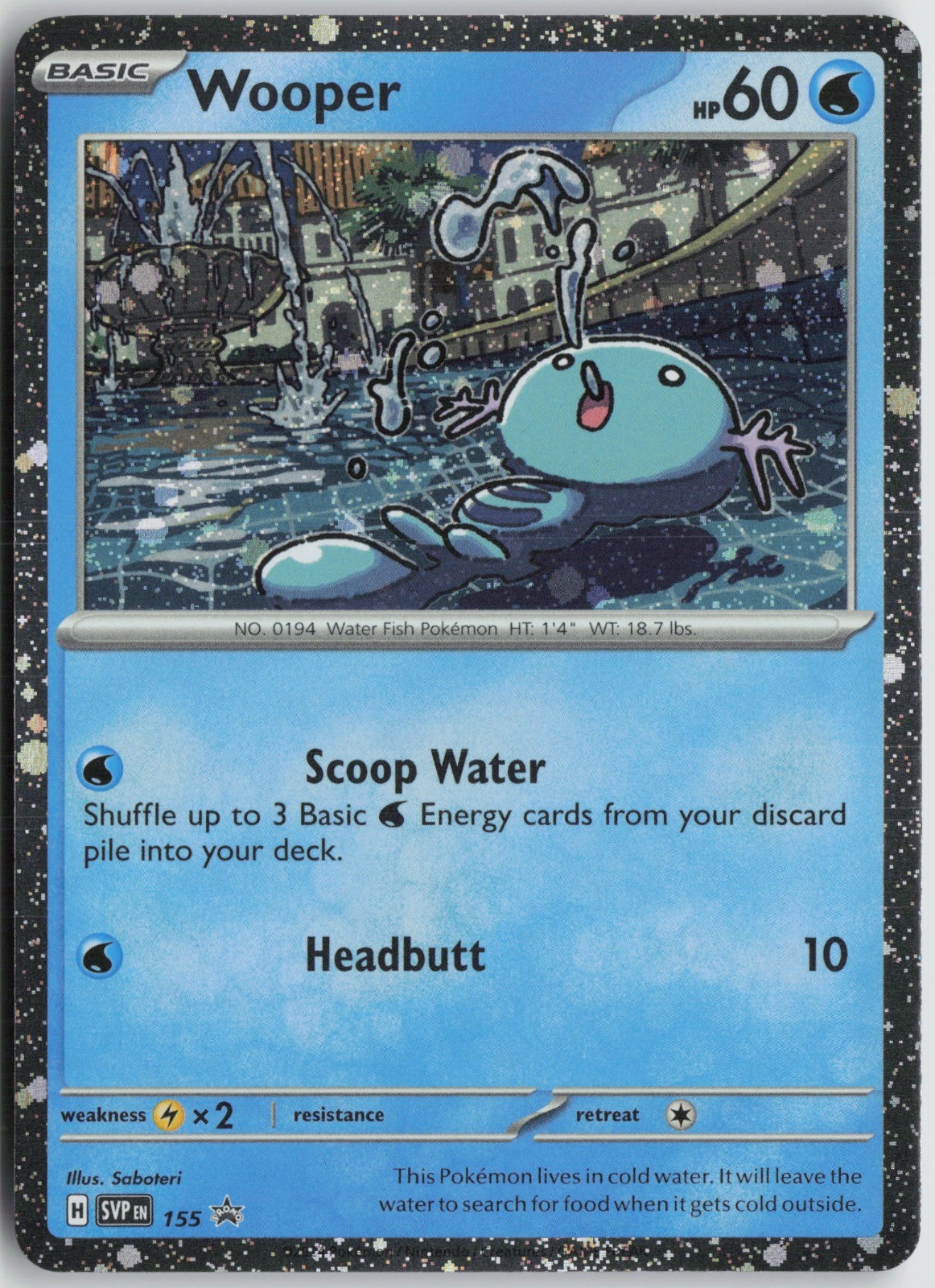 Wooper – Promo Holo SV: Scarlet & Violet Promo Cards 155 NM Kagemaru Himeno