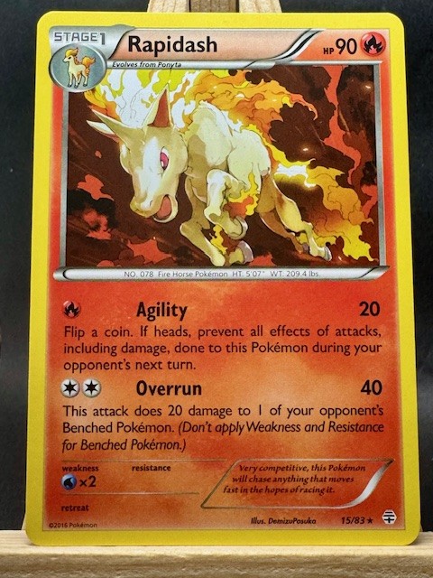 Rapidash Rare – Pokemon Trading Card Game: Generations Yellow Border 15/83 NM