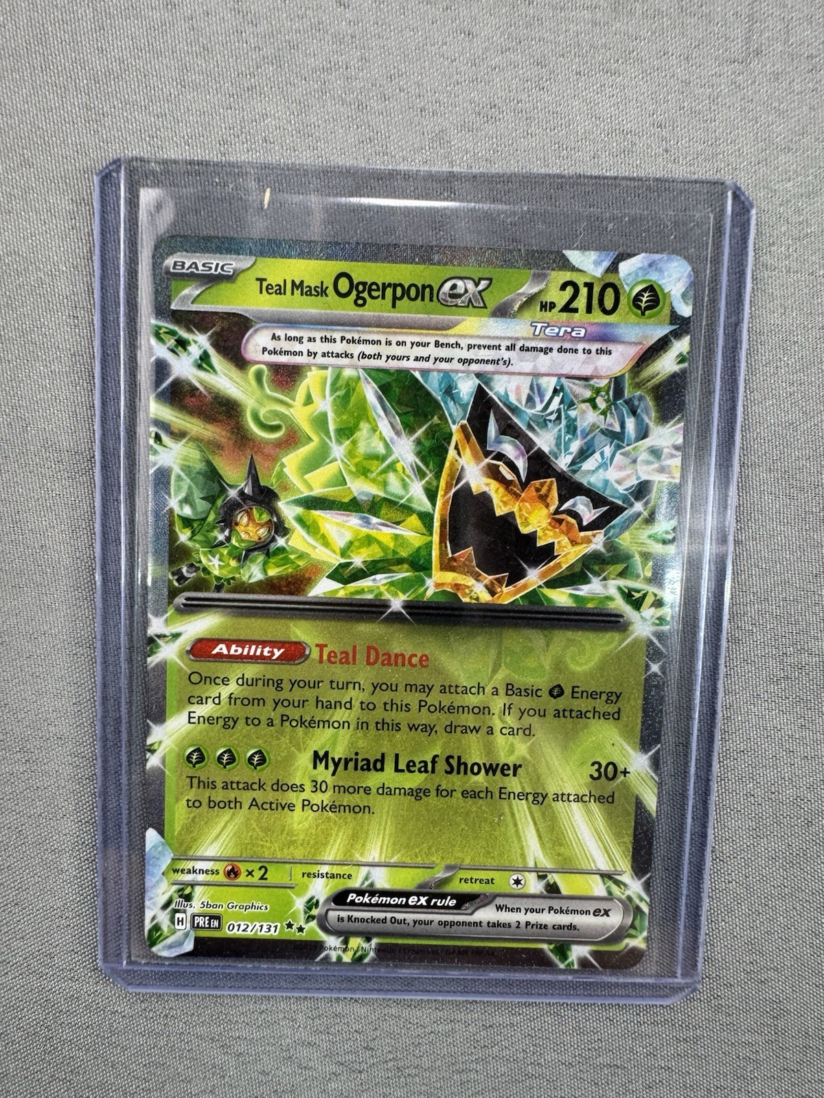 Teal Mask Ogerpon ex 012/131 Prismatic Evolutions Holo Pokemon Card MINT MT