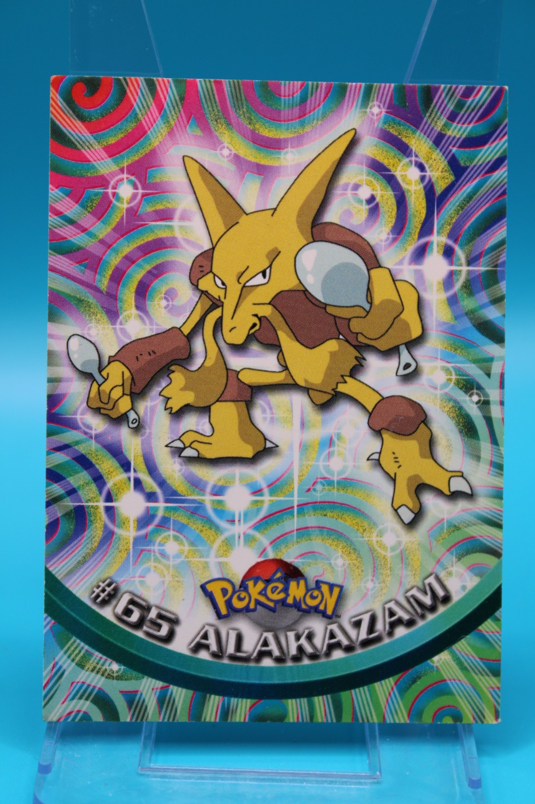 Pokemon TCG #65 Alakazam Topps Black Logo 1999