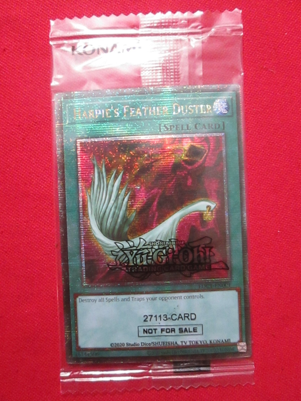Yugioh Harpie’s Feather Duster EDC1-EN001 Early Days Collection Promo Sealed!