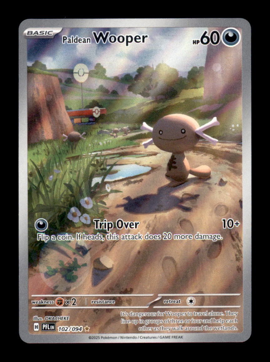 Paldean Wooper 102/094 Phantasmal Flames Pokemon Holo NM