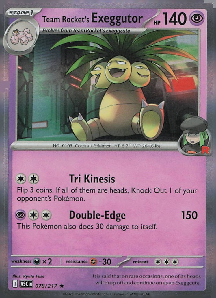 Pokémon TCG Pokémon Team Rockets Exeggutor Common