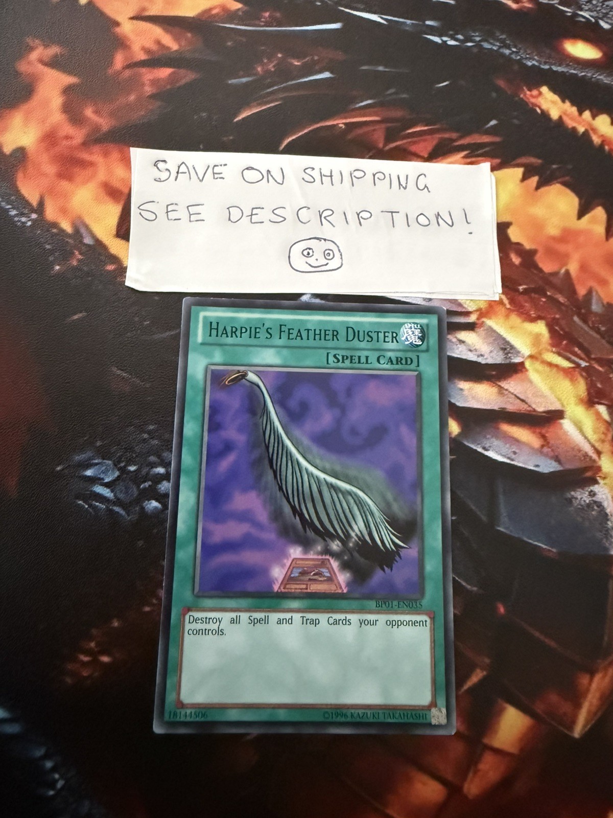 1x Harpie’s Feather Duster Alternate Art Yugioh Card BP01-EN035