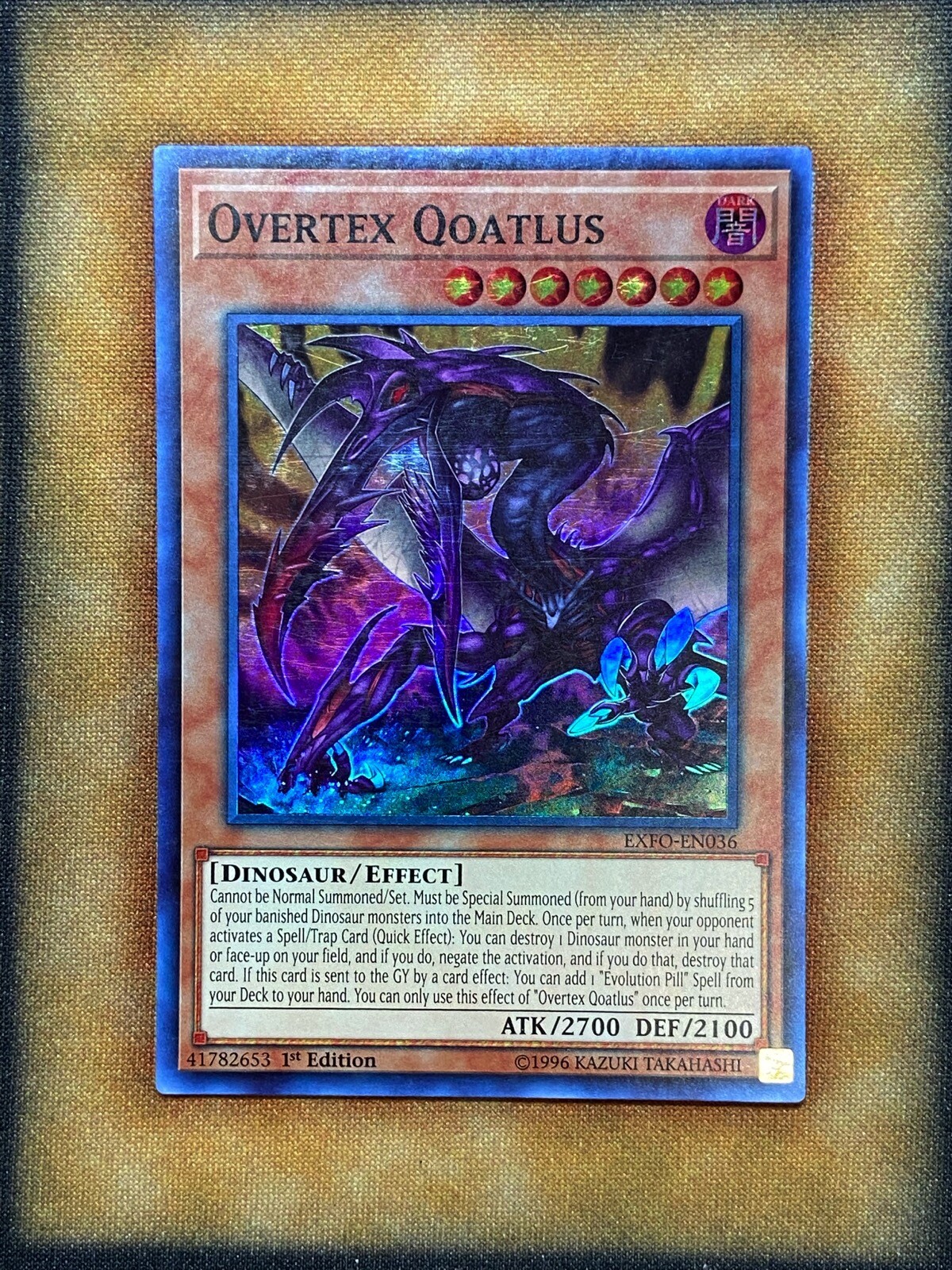 Yugioh Overtex Qoatlus EXFO-EN036 Super Rare 1st Ed NM