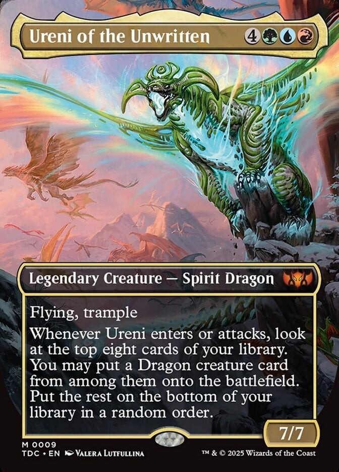 Ureni of the Unwritten 9 – NM – FOIL – Tarkir: Dragonstorm Commander – MTG