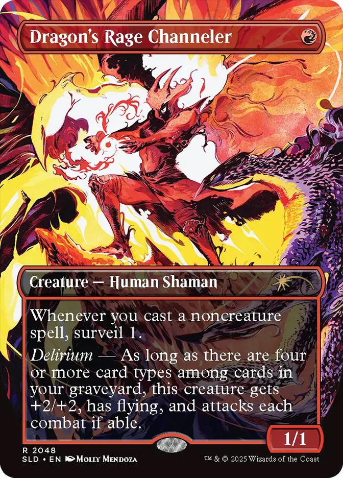 MTG Dragon’s Rage Channeler Borderless – Secret Lair Drop #2048