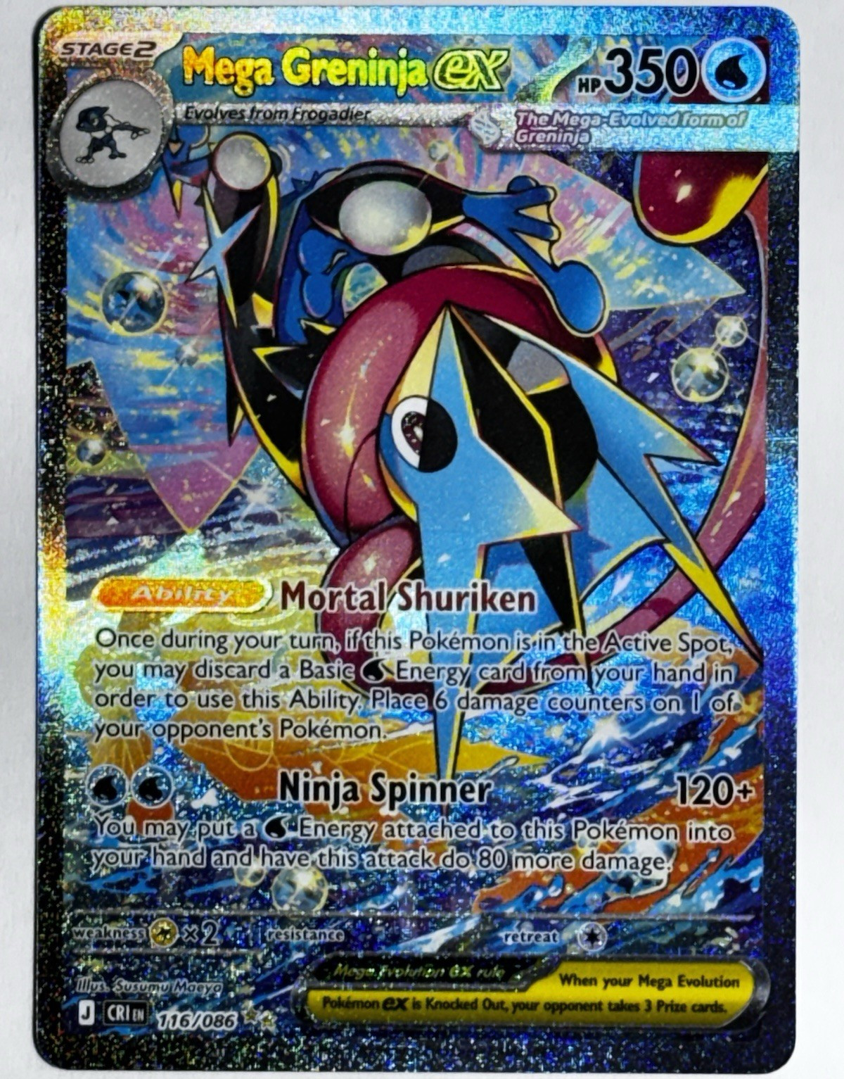 Mega Greninja EX 116/086 CRIM Full Art Holo Ultra Rare 350 HP