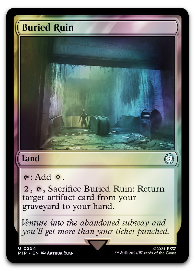 Buried Ruin #254 (Foil) (NM) Fallout PIP Magic MTG