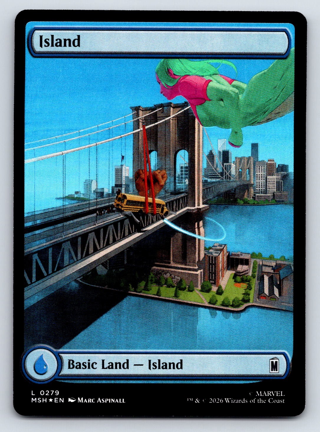 Island (0279) FOIL MTG L Marvel Super Heroes 279 NM Daniel Warren Johnson