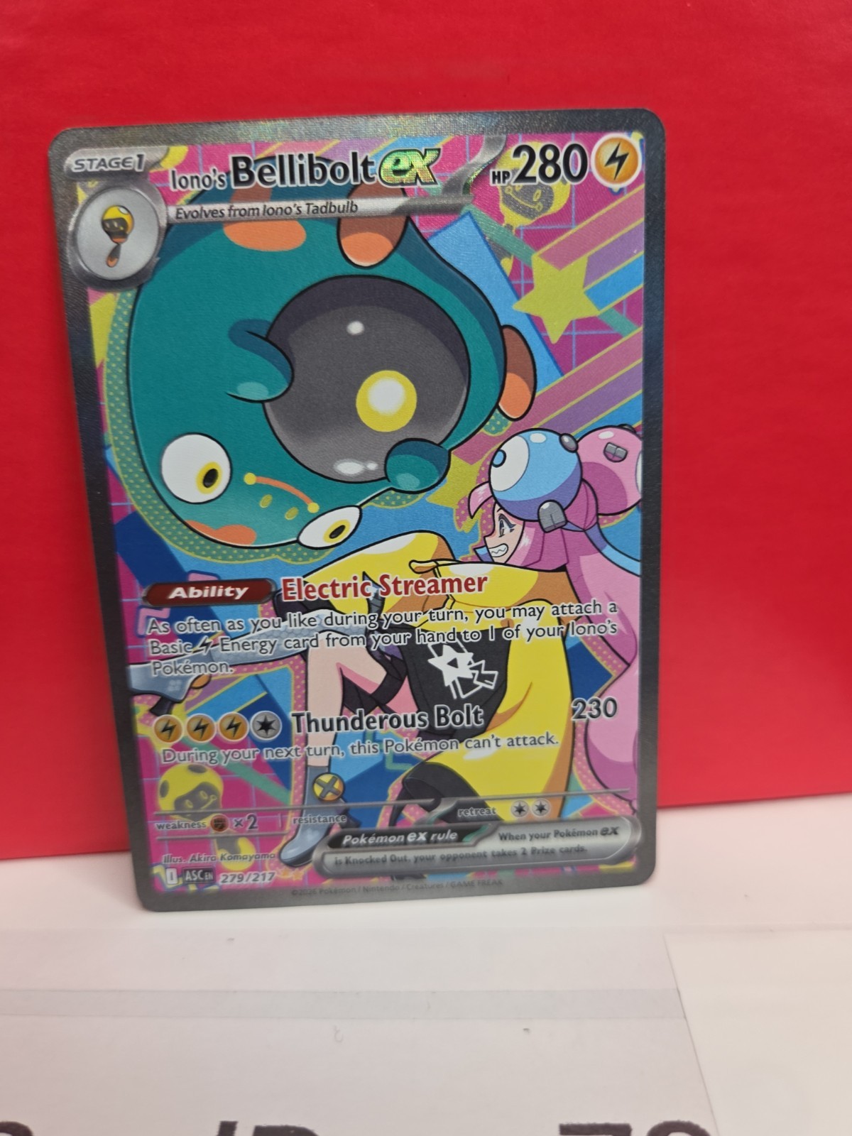 ❤️ Iono’s Bellibolt ex 279/217 Me: Ascended Heroes Holo