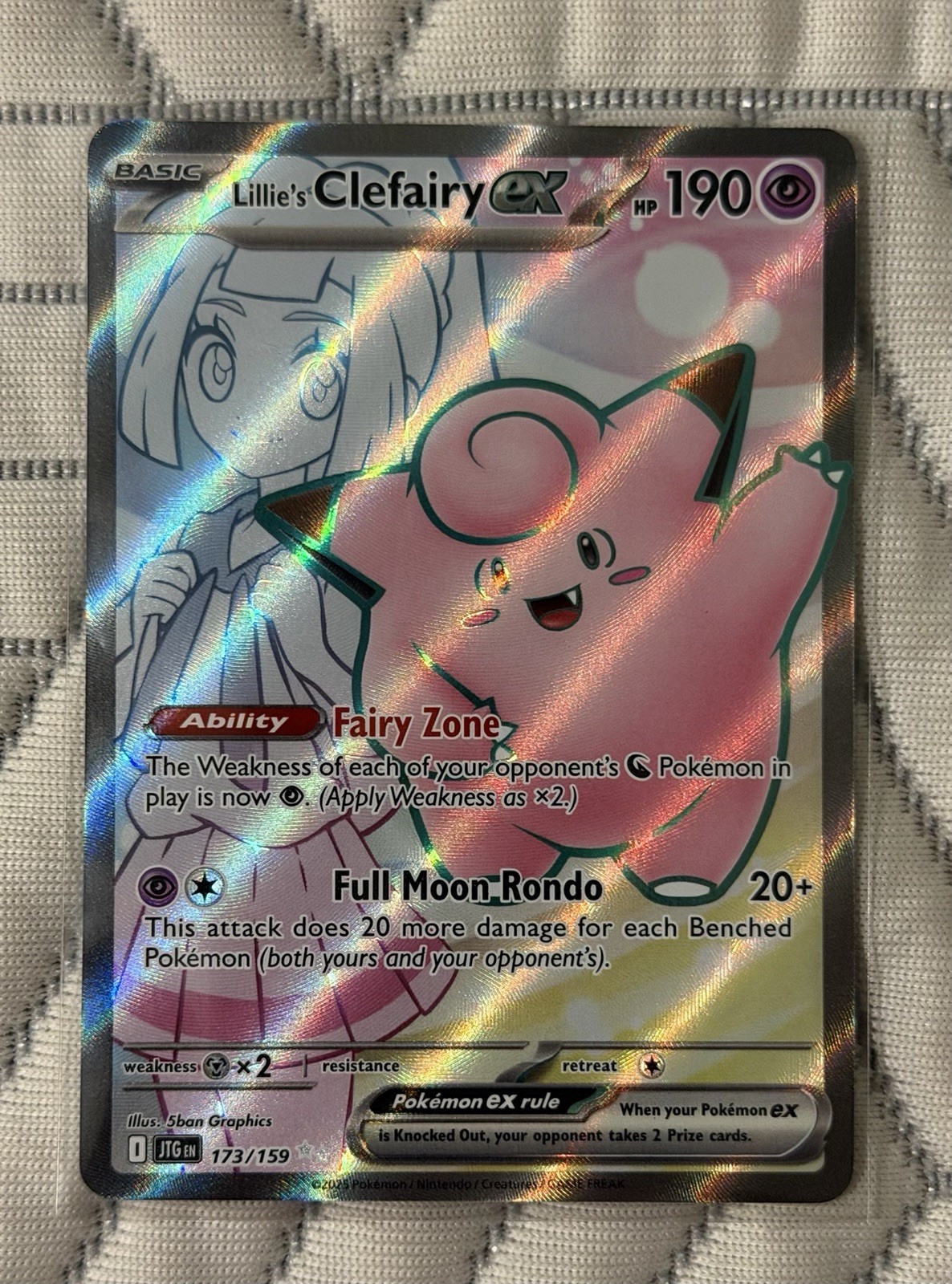 Lillie’s Clefairy ex 173/159 Sv09 Journey Together Ultra Rare Holo Full Art