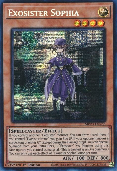 YUGIOH: 1X Exosister Sophia MP23-EN255 Prismatic Secret Rare NM