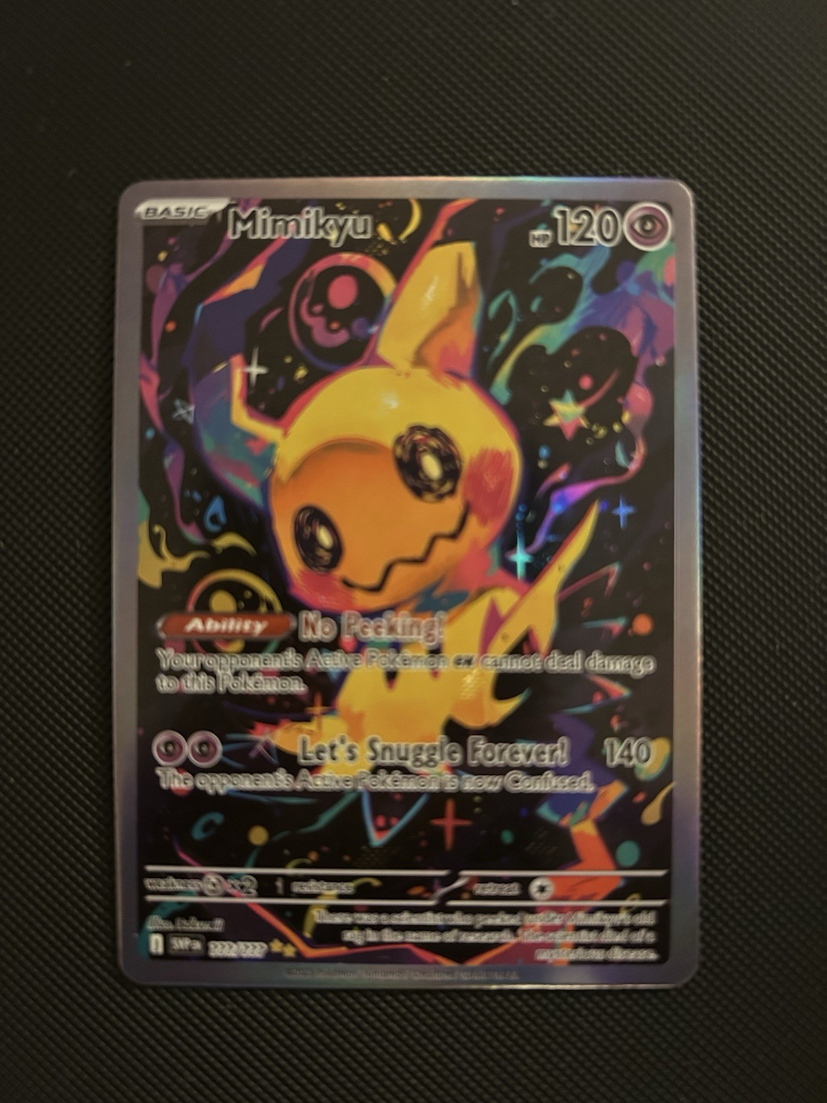 Mimikyu Pokemon Card Display Art Card
