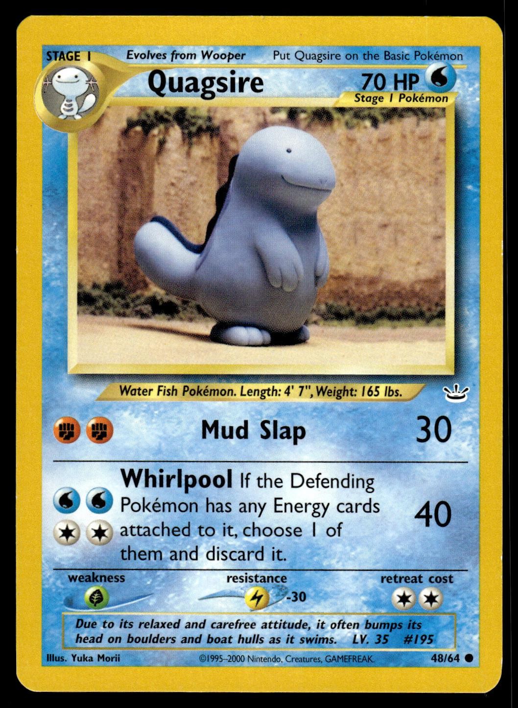 Quagsire 48/64 Common Neo Revelation Pokemon Unlimited NM