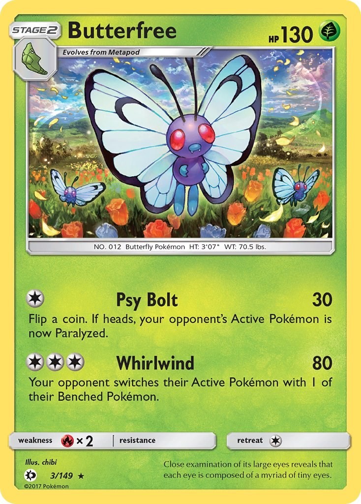 Butterfree – [SM01 – 3/149] – LP – SM Base Set – Pokemon