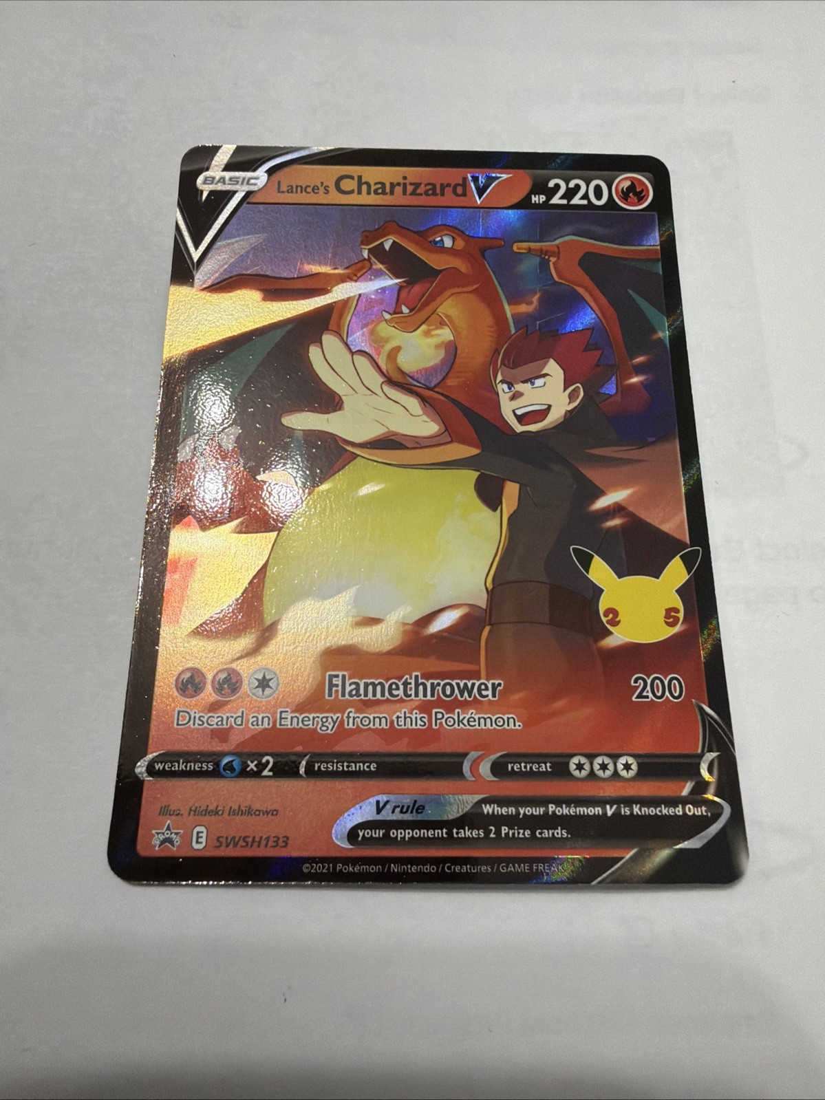 Lance’s Charizard V SWSH133 Holo Sword & Shield Promo Pokemon Near Mint