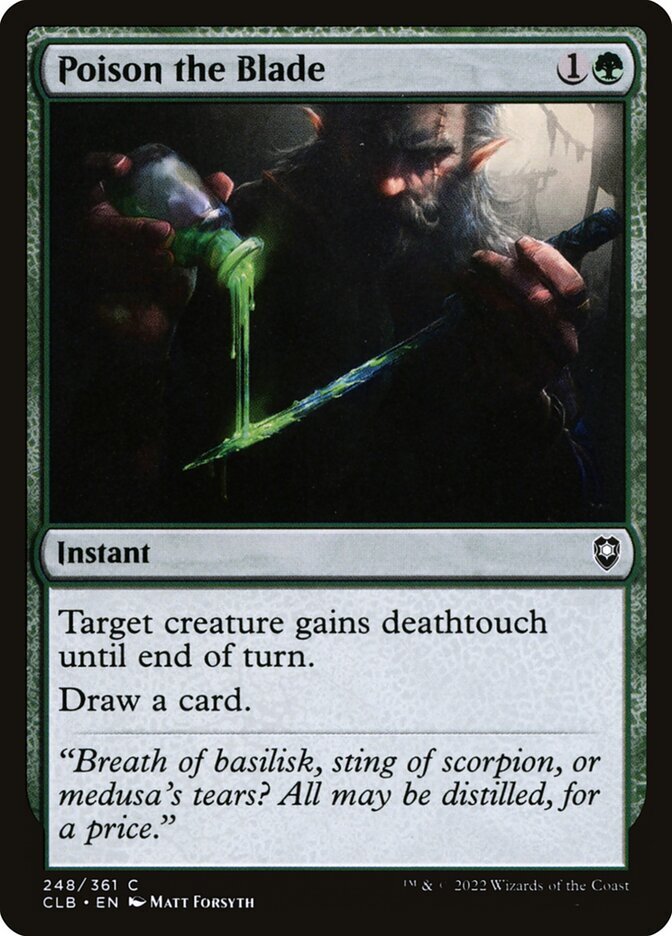 MTG Poison the Blade (248/1080) Commander Legends Battle for Baldur’s Gate LP