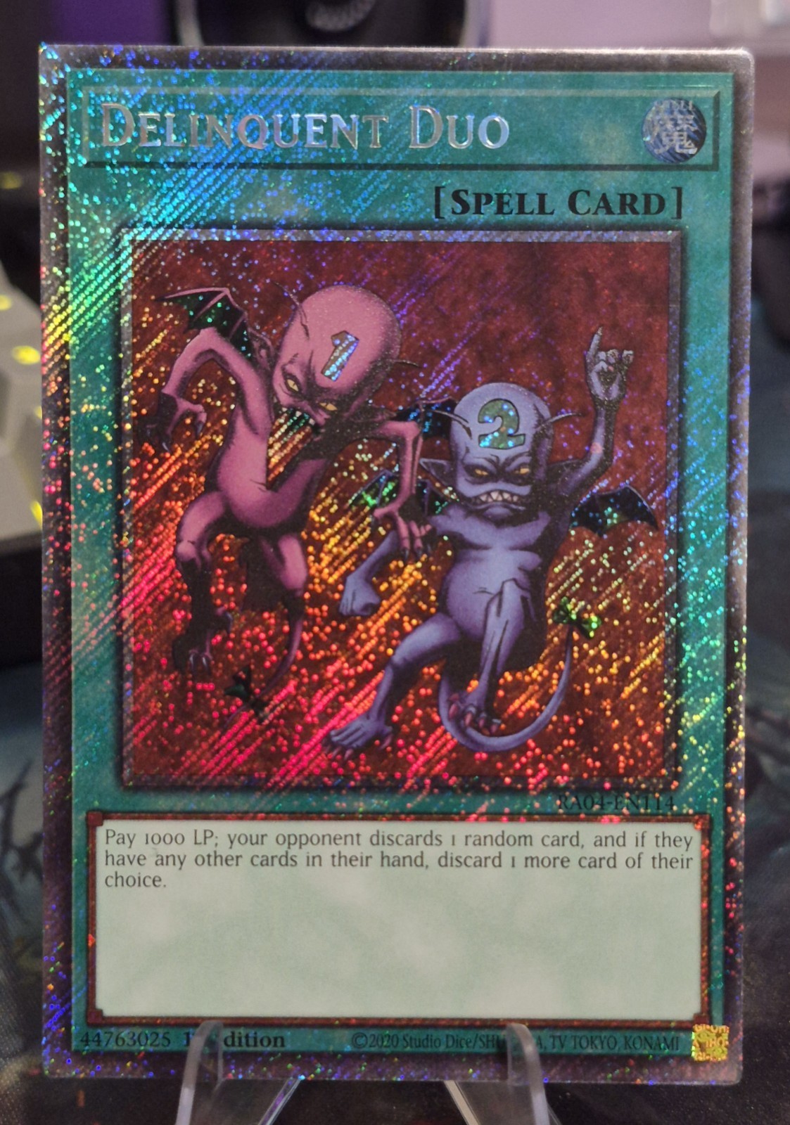 Delinquent Duo (Platinum Secret Rare) RA04-EN114 Quarter Century Stampede 1st…
