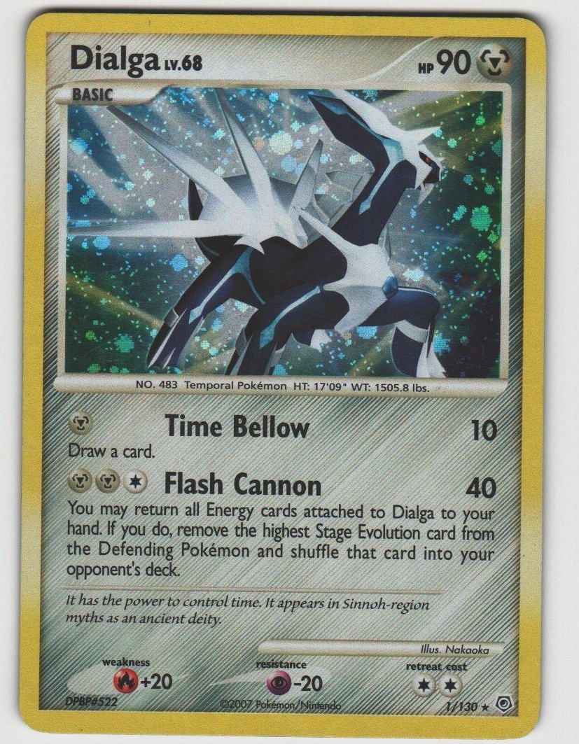 Dialga Holo Rare Diamond & Pearl 1/130 Near Mint Pokemon