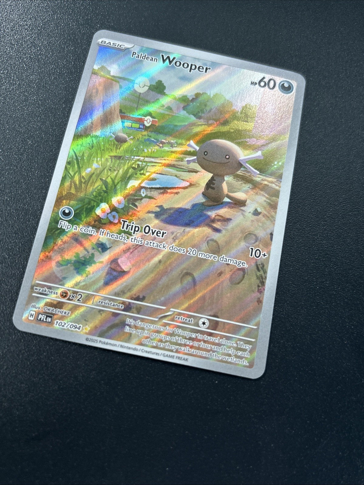 Phantasmal Flames!! Paldean Wooper 102/094!! Illustration Rare!!