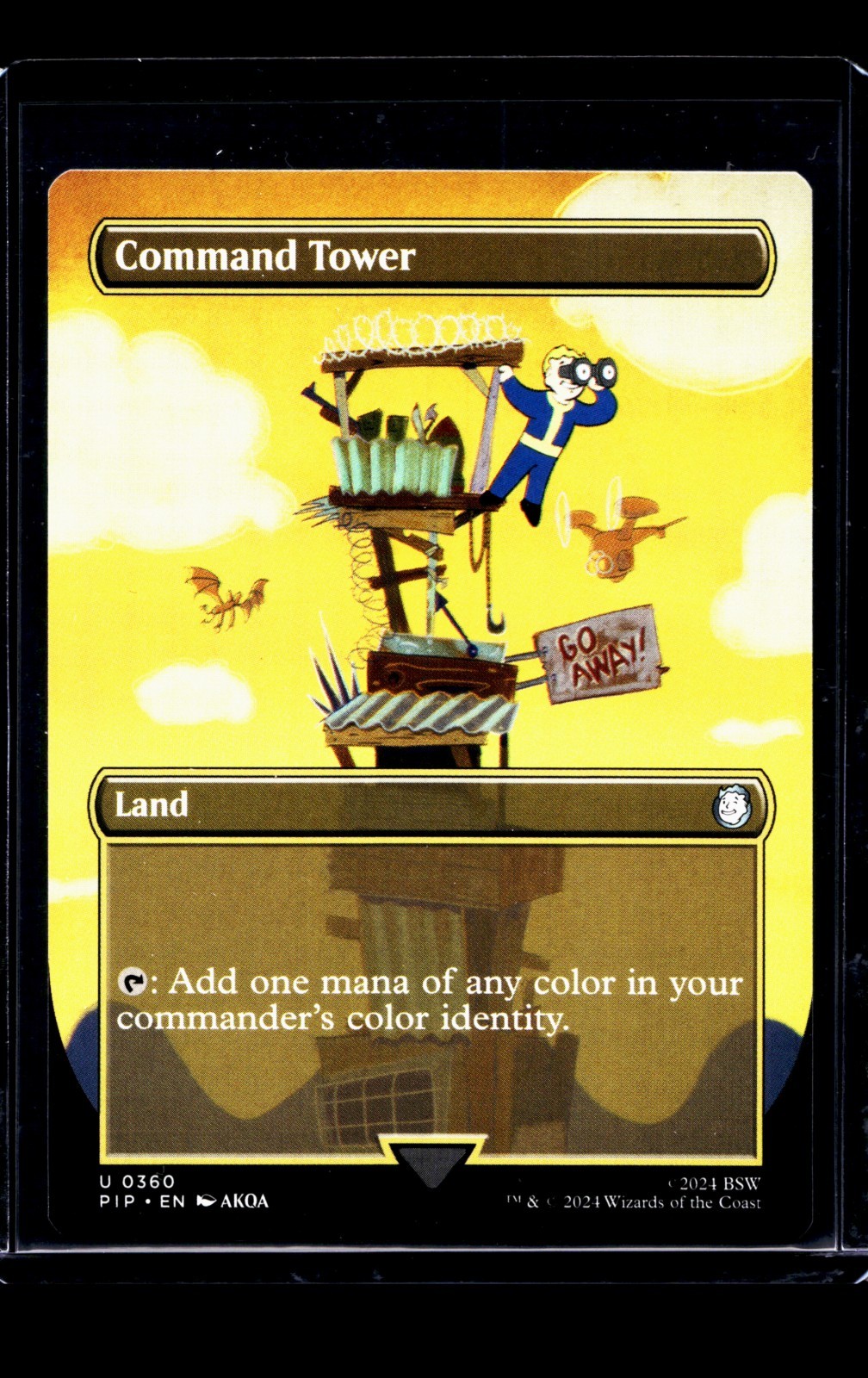 2024 MTG Magic the Gathering PIP Fallout Borderless #360 Command Tower