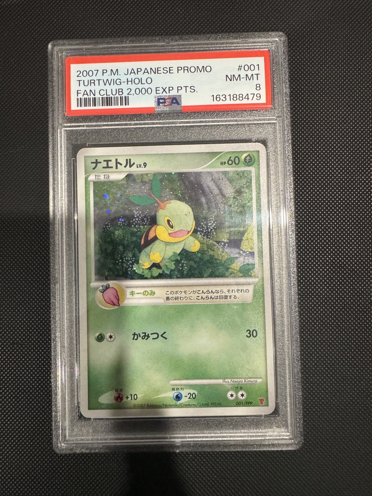 2007 Turtwig 001/PP-P Promo P.M. Promotional Cards Holo (Japanese) PSA 8 Low Pop