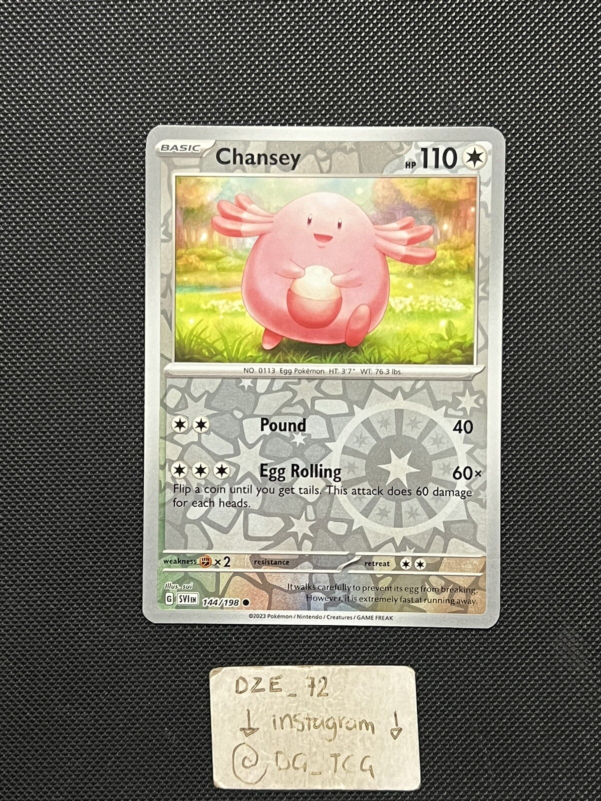 Pokemon Scarlet & Violet – Chansey – 144/198 – Reverse Holo – M/NM
