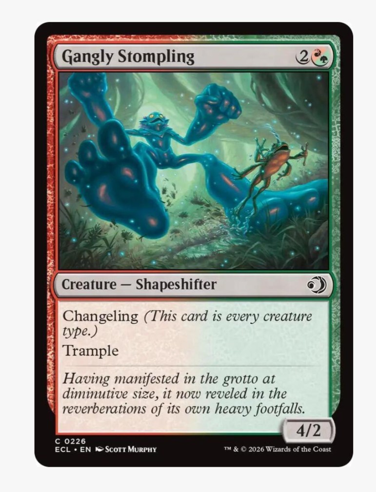 Gangly Stompling (Foil) MTG ECL Lorwyn | Shapeshifter Changeling Trample | NM